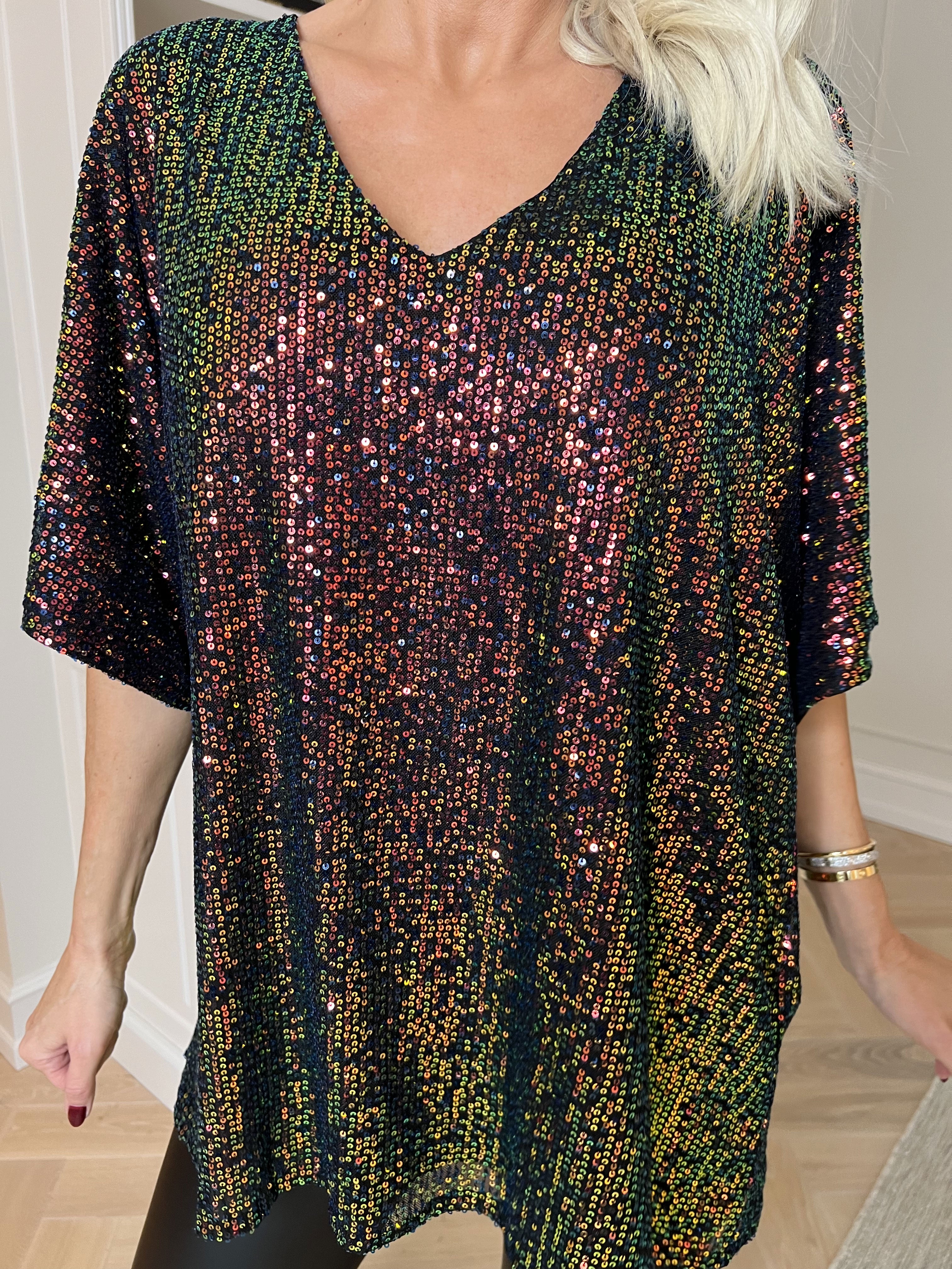 Evandie - Sød glitrende tunika med pailletter